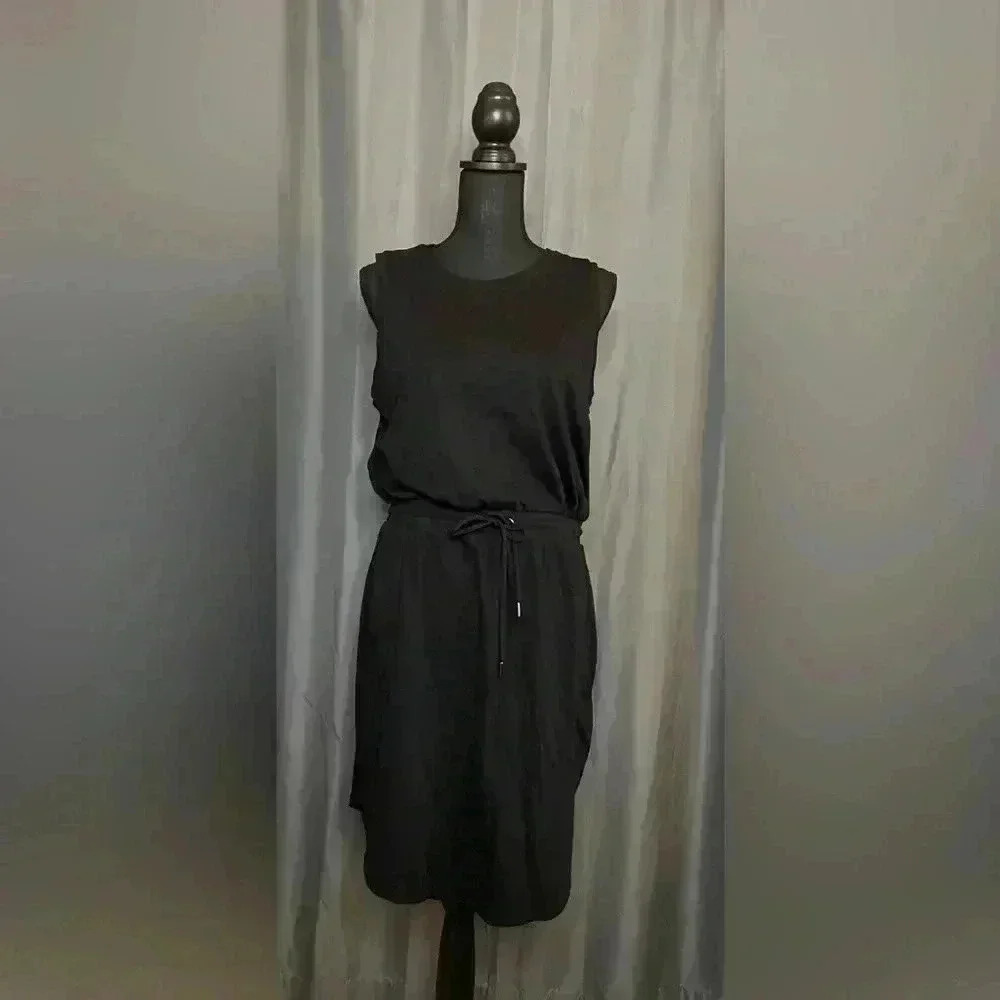 46. Simply Vera Wang Tie-Waist Black Dress, Size Medium, EUC worn once